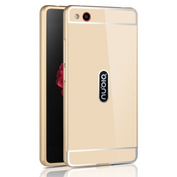 Aluminum Metal Frame With Mirror Style PC Back Cover Case For Nubia Z9 Max