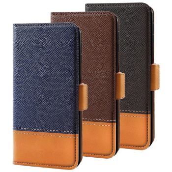 Color Splicing Wallet Stand Phone Flip Leather Case For Nubia Z60 Ultra / Z50 Ultra / Z50S Pro