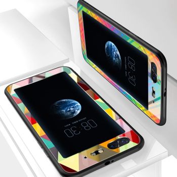 Colorful Tempered Glass Back Cover TPU Bumper Case For Nubia X