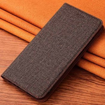 Cotton Fiber Texture Flip PU Leather Stand Protective Case For Nubia Red Magic 7 Pro