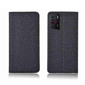 Cotton Fiber Texture Flip PU Leather Stand Protective Case For Nubia Z40 Pro