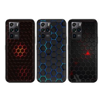 Creative Science Fiction Hexagon PU Leather Back Cover Case For Nubia Z30 Pro