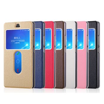 Dual View Window PU Leather Protective Case For Nubia Z9 Max