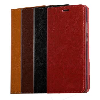 Genuine Cowhide Flip Leather Phone Case For Nubia Z50  / Z50S Pro