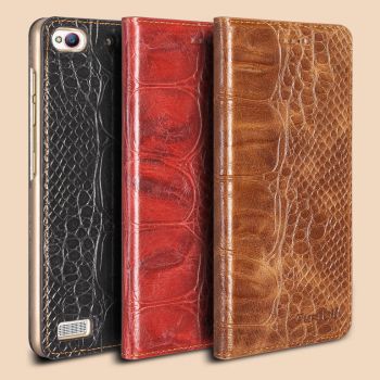 High Quality Crocodile Texture Flip Genuine Leather Protective Case For Nubia My Prague