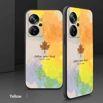 Maple Leaf Style Straight Edge Silicone Protective Case For ZTE Axon 40 Pro