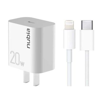 Original Nubia 20W Apple PD Fast Charger Bundle Charger with Fast Data Cable