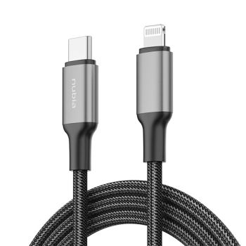 Original Nubia C to L PD Fast Charging Braided Data Cable With iPhone MFi Certification 