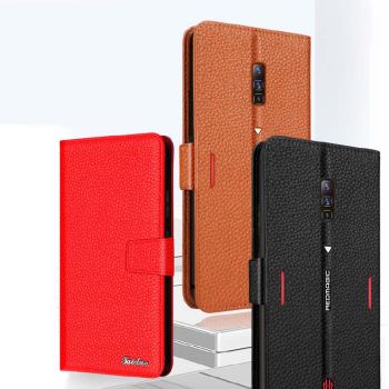 Fashionable Litchi Texture Genuine Leather Flip Protection Case For Nubia Red Magic 6/6 Pro