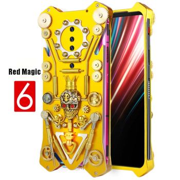 Simon Gothic Steampunk Mechanical Gear Metal Case For Nubia Red Magic 6