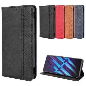 Vintage PU Leather Wallet Style Flip Stand Protective Case For Nubia Red Magic 6R