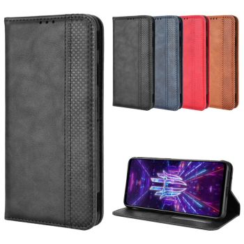 Vintage PU Leather Wallet Style Flip Stand Protective Case For Nubia Red Magic 7