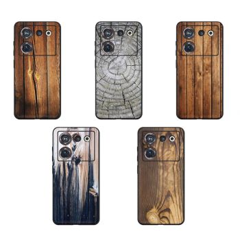 Vintage Wood Grain Series Soft Silicone Protective Case For Nubia Z50 Ultra