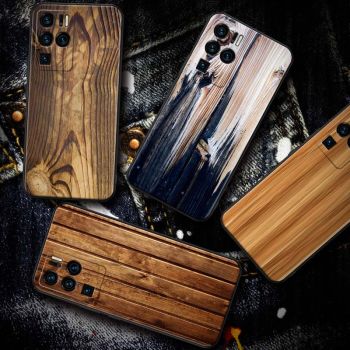 Vintage Wood Grain Series Soft Silicone Protective Case For ZTE Axon 30 Ultra