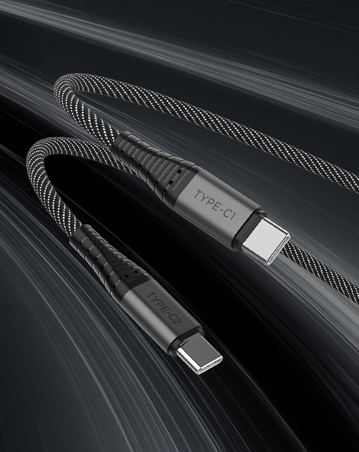 Nubia Type C to 2 Type C 100W Super Fast Charge 2-in-1 Data Cable
