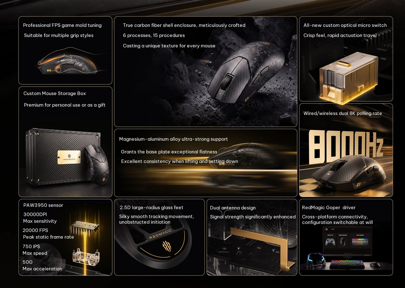 Original RedMagic Carbon Fiber Gaming Mouse